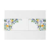 エレガントフローラ黄ホワイトブルー結婚モノグラム 招待状ベリーバンド (裏面例)