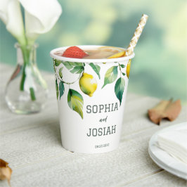 エレガントフローラ黄ライム白結婚青 紙コップ