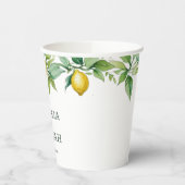 エレガントフローラ黄ライム白結婚青 紙コップ (左)