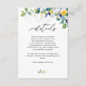 エレガントフローラ黄結婚青白 エンクロージャーカード (正面)