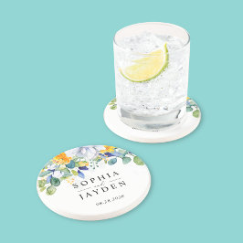 エレガントフローラ黄結婚青石 コースター