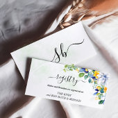 エレガントフローラ黄結婚青 エンクロージャーカード