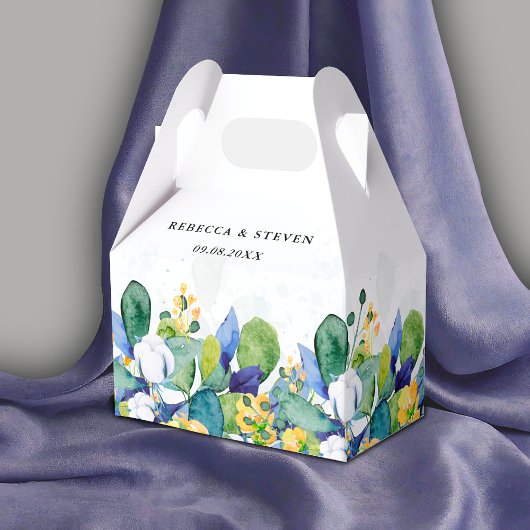 エレガントフローラ黄結婚青 フェイバーボックス