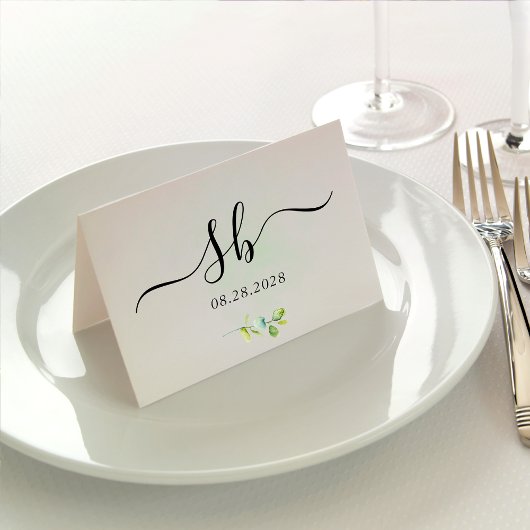 エレガントフローラ黄結婚青 プレイスカード