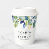 エレガントフローラ黄結婚青 紙コップ (裏面)