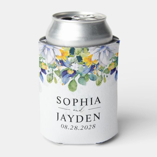 エレガントフローラ黄結婚青 缶クーラー (缶正面)