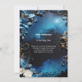 エレガントフローラ1回目の誕生日招待状 招待状 (正面)