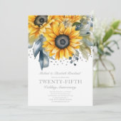 エレガントフローラ25結婚周年記念招待状 招待状 (スタンド正面)