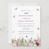 エレガントフローラ30歳の誕生日パーティー 招待状 (正面)