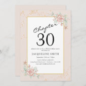エレガントフローラ30歳 招待状 (正面/裏面)