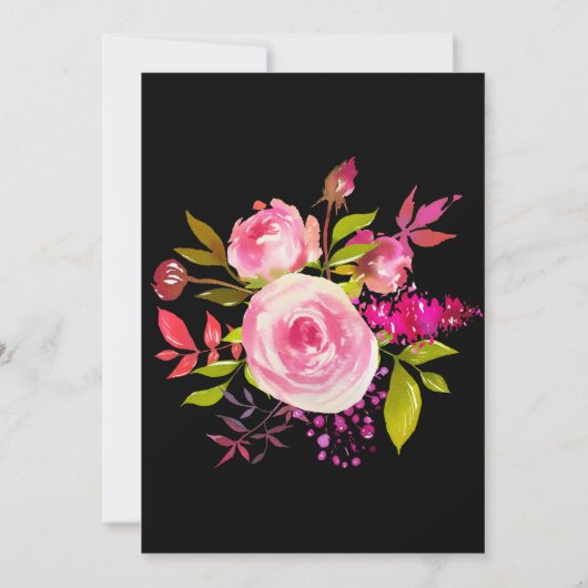 エレガントフローラ50と素晴らしい誕生日招待状 セーブザデート (裏面)