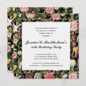 エレガントフローラ50バースデーパーティ招待状 招待状 (正面/裏面)