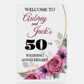 エレガントフローラ50周年記念アクリル看板 アクリルサイン (正面)