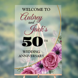 エレガントフローラ50周年記念アクリル看板 アクリルサイン