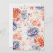 エレガントフローラ50歳の誕生日パーティー 招待状 (裏面)