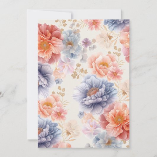 エレガントフローラ50歳の誕生日パーティー 招待状 (裏面)