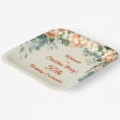 エレガントフローラ50番目誕生日パペアプレート ペーパープレート (傾斜あり)