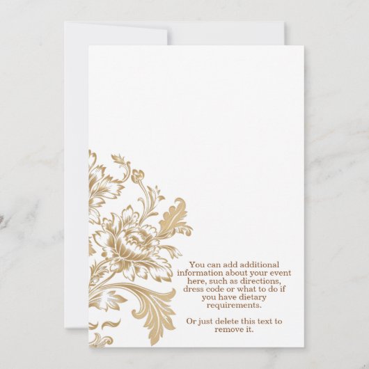 エレガントフローラ50結婚周年 招待状 (裏面)