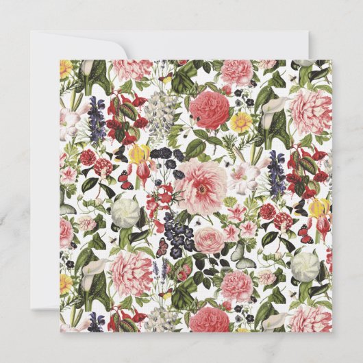 エレガントフローラ60バースデーパーティ招待状 招待状 (裏面)