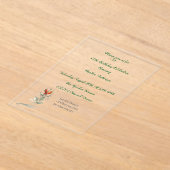 エレガントフローラ60歳の母への誕生日の招待 アクリル招待状 (レイダウン)