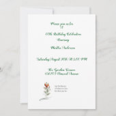 エレガントフローラ60歳の母への誕生日の招待 招待状 (正面)