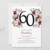 エレガントフローラ60誕生日 招待状 (正面)