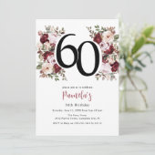 エレガントフローラ60誕生日 招待状 (スタンド正面)