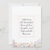 エレガントフローラ60thバースデーカードフラワー60招待状 招待状 (裏面)