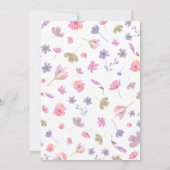 エレガントフローラ60th誕生日パーティーへの招待 セーブザデート (裏面)