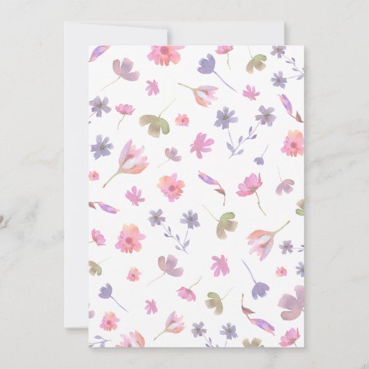 エレガントフローラ60th誕生日パーティーへの招待 セーブザデート (裏面)