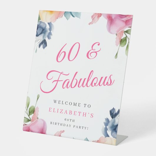 エレガントフローラ60th誕生日パーティーへようこそ 台座サイン (正面)