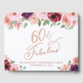 エレガントフローラ60th誕生日パーティーバラ金ゴールド ゲストブック (裏面)