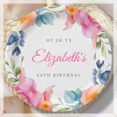 エレガントフローラ60th誕生日パーティー ペーパープレート