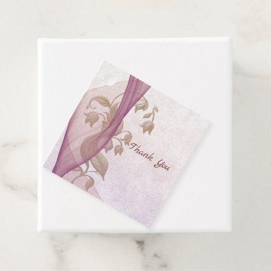 エレガントフローラ70番目の誕生日メッセージカード フェイバータグ (インサイチュ)