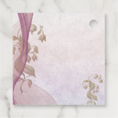 エレガントフローラ70番目の誕生日メッセージカード フェイバータグ (裏面)