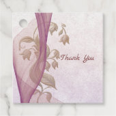 エレガントフローラ70番目の誕生日メッセージカード フェイバータグ (正面)