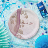 エレガントフローラ70番目の誕生日紙プレート ペーパープレート (パーティー)