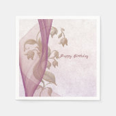 エレガントフローラ70番誕生日紙ナプキン スタンダードカクテルナプキン (正面)