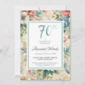 エレガントフローラ70誕生祝い 招待状 (正面)