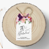 エレガントフローラ70th誕生日パーティーありがとう ギフトタグ