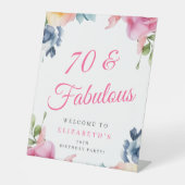エレガントフローラ70th誕生日パーティーへようこそ 台座サイン (正面)