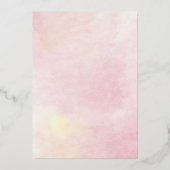 エレガントフローラ75th水彩誕生日パーティー金ゴールド 箔招待状 (裏面)