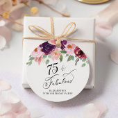 エレガントフローラ75th誕生日パーティーありがとう フェイバータグ