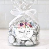 エレガントフローラ80th誕生日パーティーありがとう ラウンドシール