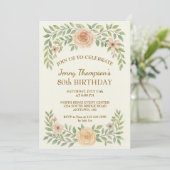 エレガントフローラ80th誕生日パーティーへの招待 招待状 (スタンド正面)