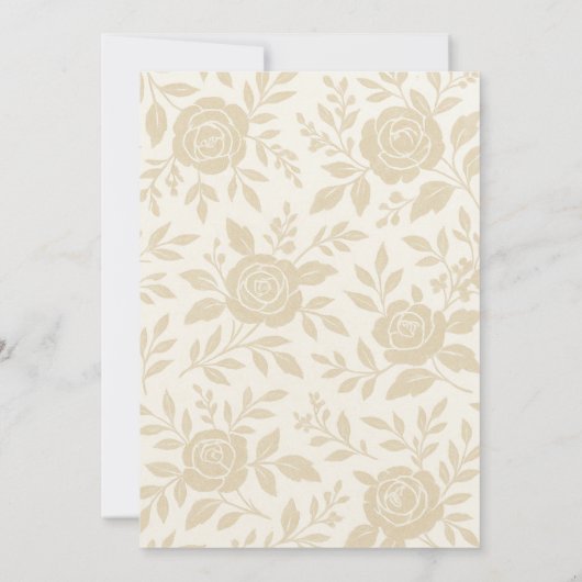 エレガントフローラ80th誕生日パーティーへの招待 招待状 (裏面)