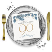 エレガントフローラ90カスタムth誕生日パーティー スタンダードカクテルナプキン