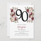 エレガントフローラ90誕生日 招待状 (正面)
