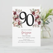 エレガントフローラ90誕生日 招待状 (スタンド正面)