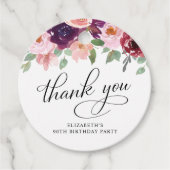 エレガントフローラ90th誕生日パーティーありがとう フェイバータグ (正面)
